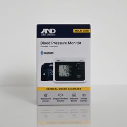 A&D Medical Multi-User Bluetooth Blood Pressure Monitor for Home Use - UA-770BLE - Wide Range Cuff (8.6-16.5i / 22-42cm), Up to 4 Users, iOS & Android