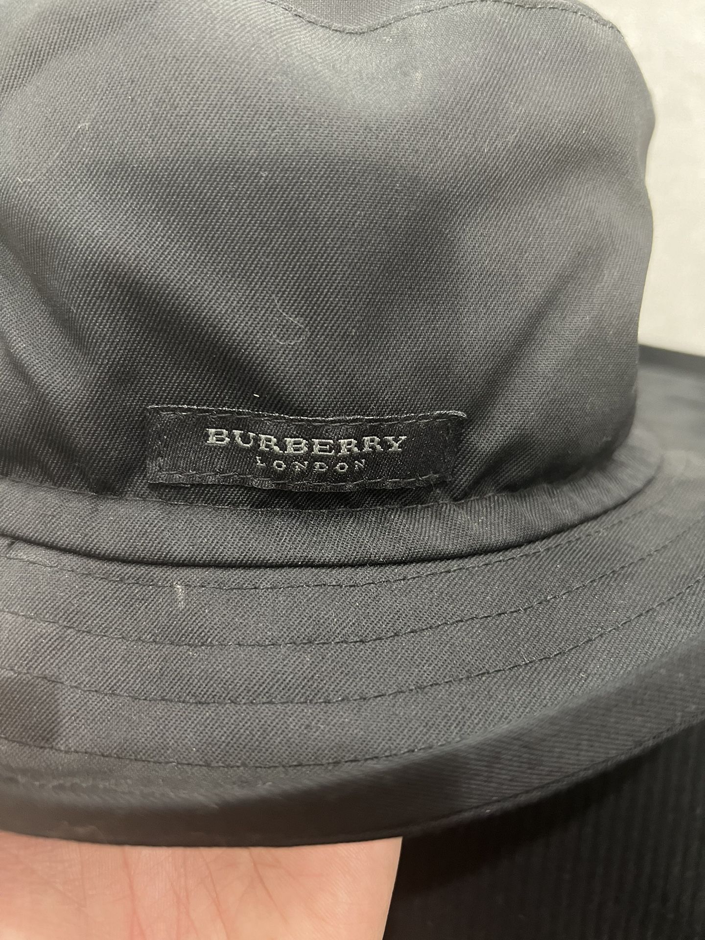 Burberry London bucket hat made in England”