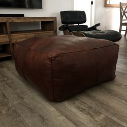 Large Ottoman, Genuine Leather, 36" x 36" x 16".  In Great Condition.