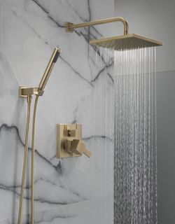 Delta Champagne Bronze Square Rain Shower Head