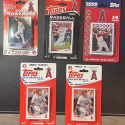 Topps Baseball Cards Angels Team Sets From 2016, 2014, 2013, 2008 