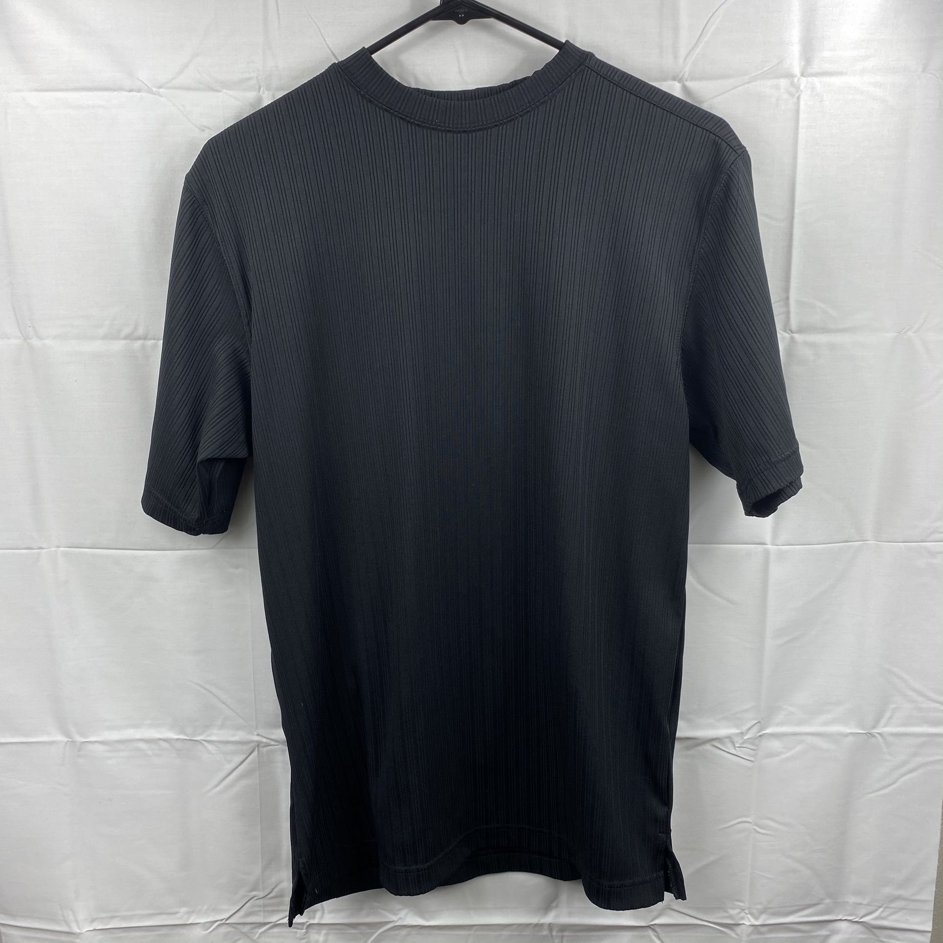 Elliott Short Sleeve Mens Black Shirt Strip Sz. Small Free Shipping