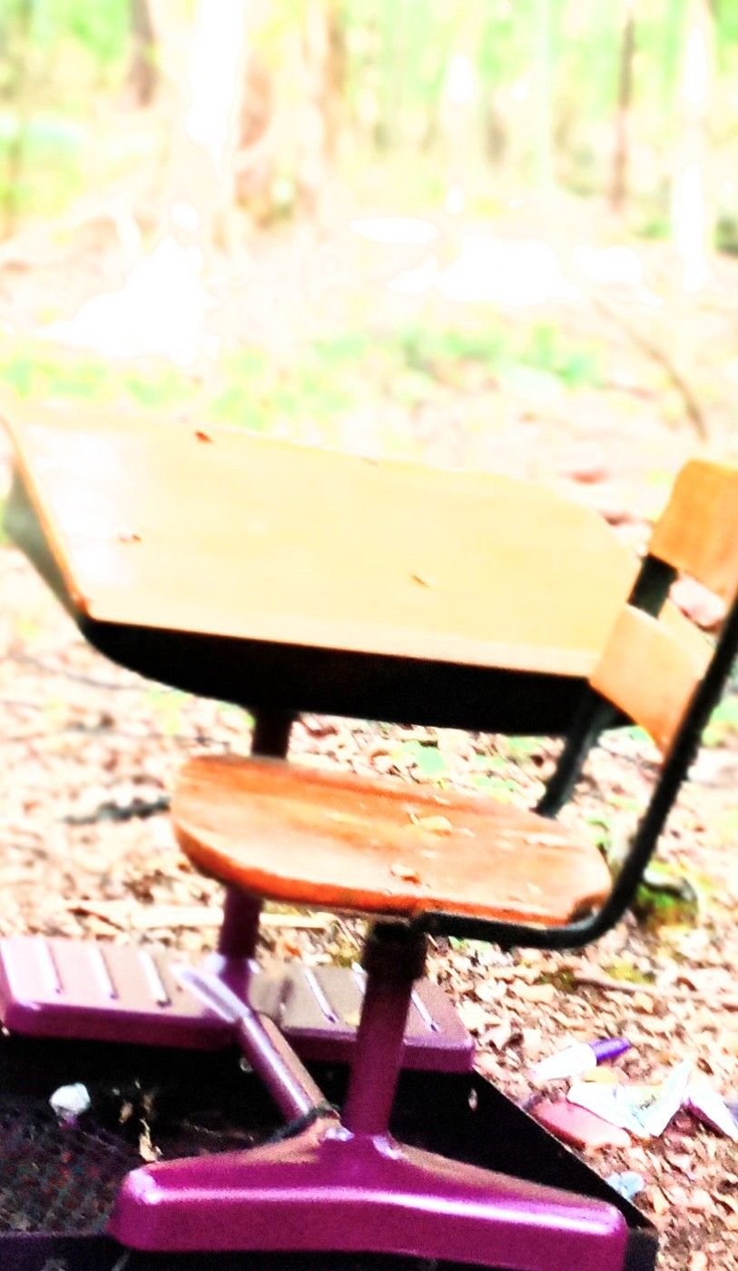 Wooden School Desk