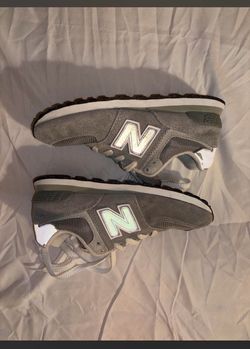 New Balance 574 Classic Gray Suede Reflective Sneakers Kids Size 2Y EU 33.5