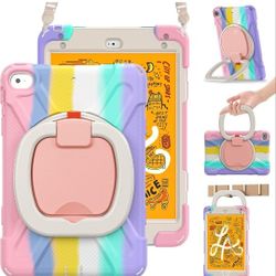 New BRAECN Ipad Mini Case 5th 2019, Ipad 4th 2015 For Kids Colorful Pink