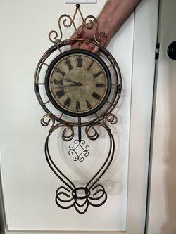 Sterling & Noble wrought iron wall clock
