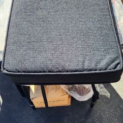 Black Piano Bench Pad