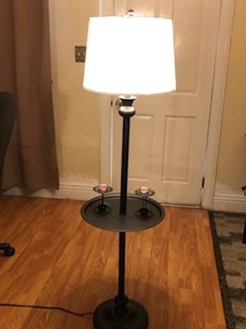 Modern Floor Lamp With Metal Table