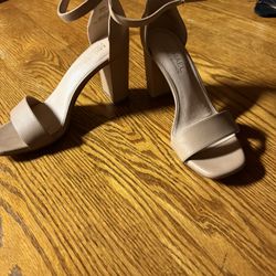 Michael by Michael Shannon Seren Block Heel Sandal In Nude Color