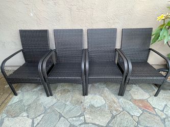 Outdoor wicker chairs