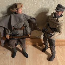 WW II German And Russian Soldier Action Figure