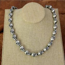 Stainless Steel Chain With Bracelet Skull Design 24" 8" Pick Up By 89122