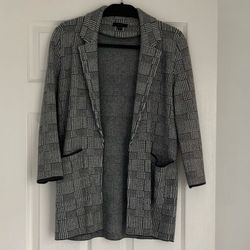 J Crew Women’s Sophia Sweater Blazer Cardigan • Gray Wool Blend XXS - XS