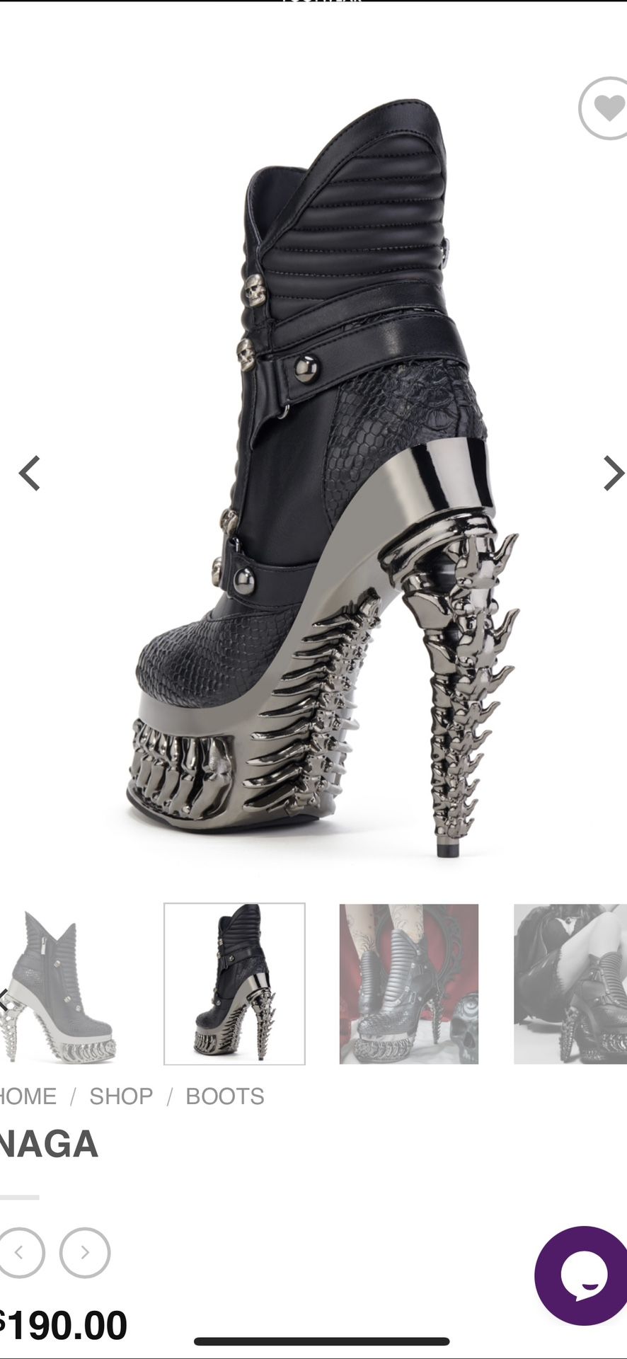 Hades Naga High Heels Size 10