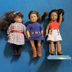 American Girl Mini Dolls-Samantha, Saige And Nanea