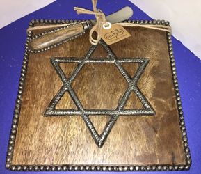 NEW Mud pie Hanukkah cheese board