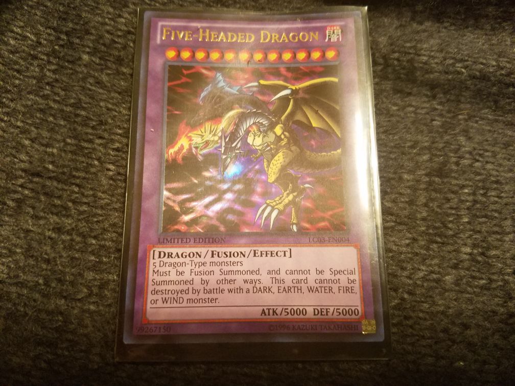 Five headed dragon YUGIOH card