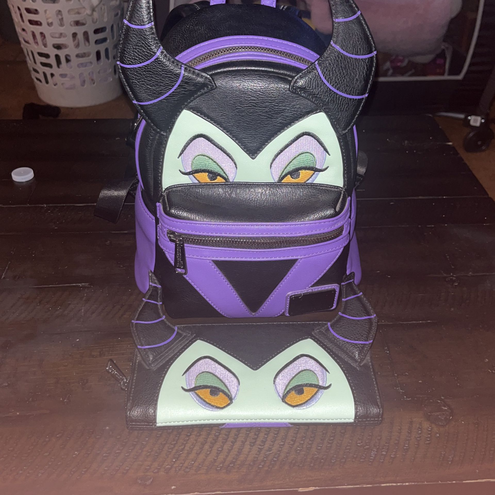 Loungefly Maleficent Backpack And Wallet 