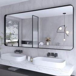 black frame mirror