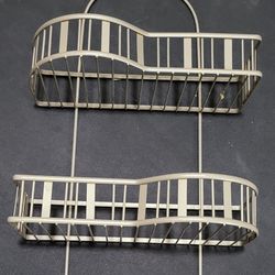 🛁 2-Tier Hanging Shower Caddy – Metal Storage Rack