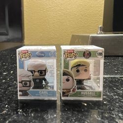2 BITTY Up Funko Pops Carl Fredricksen #59 Russell 1095 Disney Pixar Movies Days