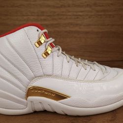 Air Jordan 12 XII Retro FIBA White University Red 130690-107 lot Men's Size 8