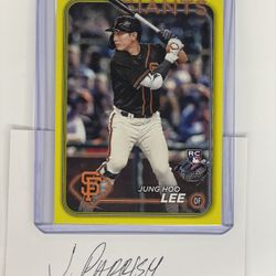 2024 Topps Jung Hoo Lee Rookie Card - Yellow SP Parallel SF Giants