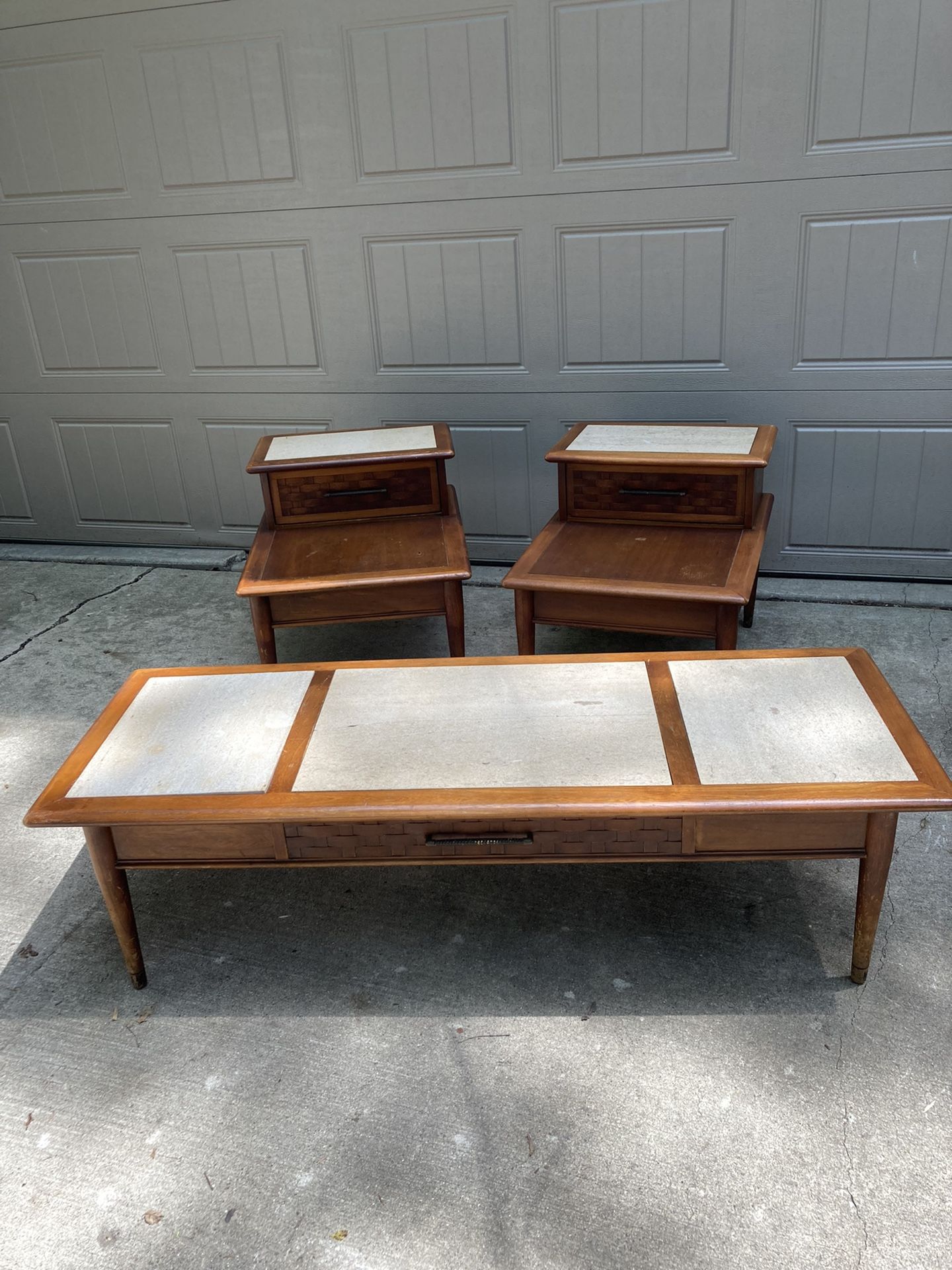MCM Coffee Table & 2 End Tables
