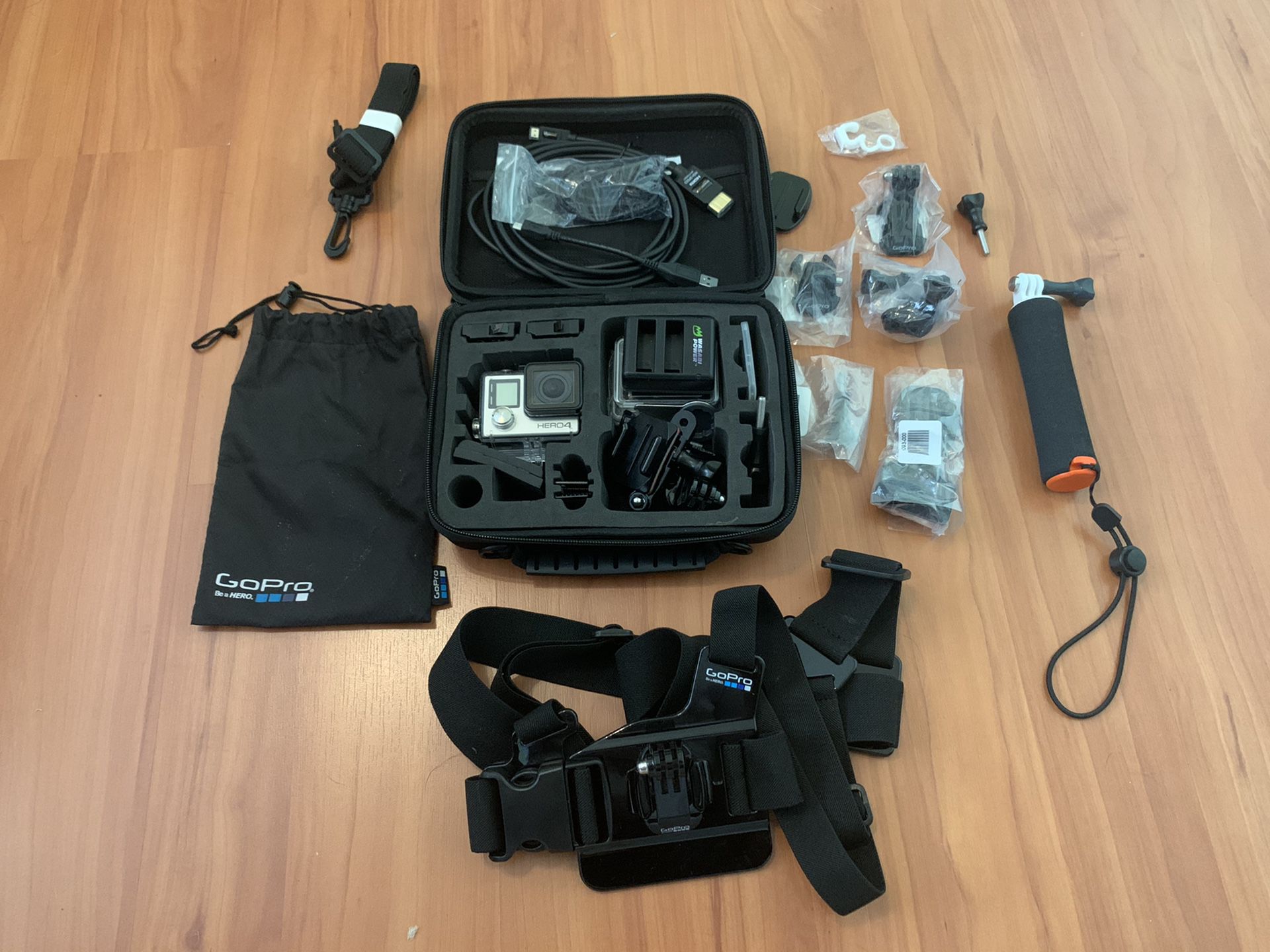 GoPro Hero 4 Camera Bundle - 25 Accessories & Case