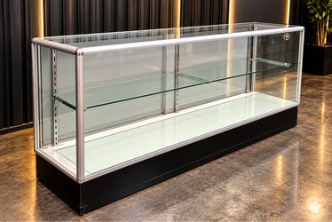 Commercial Glass Retail Display Case 67” × 20” × 38”