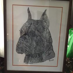 Boxer Dog Drawing Artwork