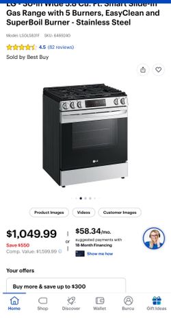 Moving sale LG burner