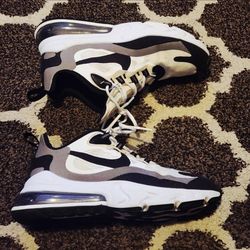 Nike White and Black Trainers
Size