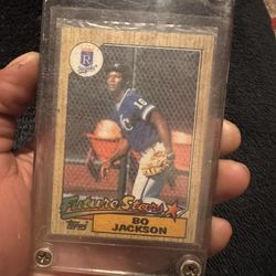 A tops future stars, Bo Jackson baseball card in mint condition