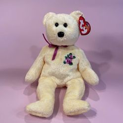 2002 10 years of Beanie Babies TY Beanie Baby Mother Yellow w Sparkles Plush Toy 