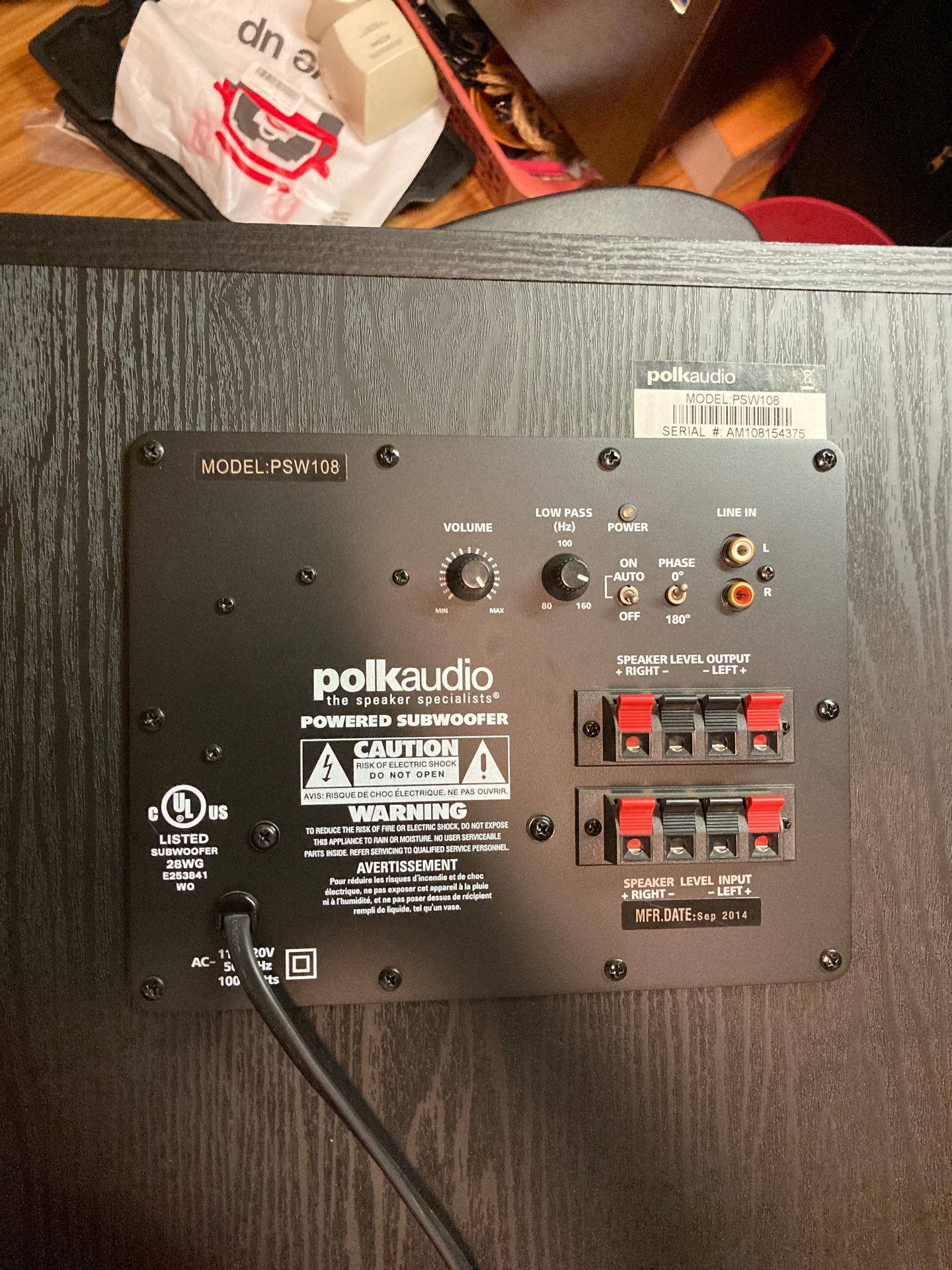 Polk audio subwoofer