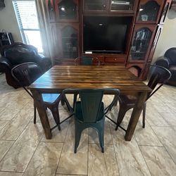 Wooden Table With Chairs