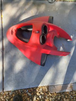 OEM 2003-2004 03 04 SEADOO XP DI UPPER STORAGE COVER MIRRORS HOOD DASH RED