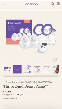 Lansinoh thrive 2-in-1 breast pump
