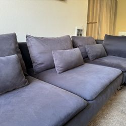 IKEA Sectional Dark Grey Sofa