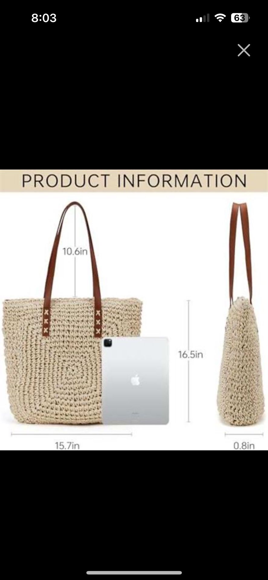 Sea Straw Beach Tote Bag