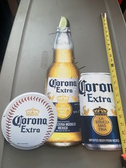CORONA BASEBALL METAL SIGN