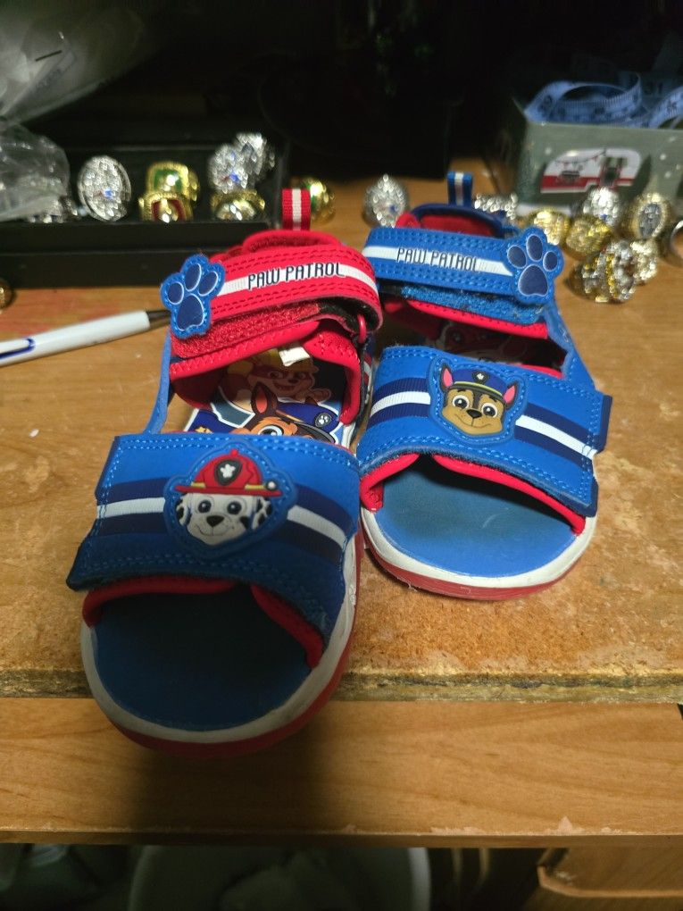 Size 12 Paw Patrol Sandals Barely Worn 