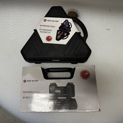 Set Of 2 Tool Sets In Storage Boxes Household Car Emergency Roadside Jumper Cables