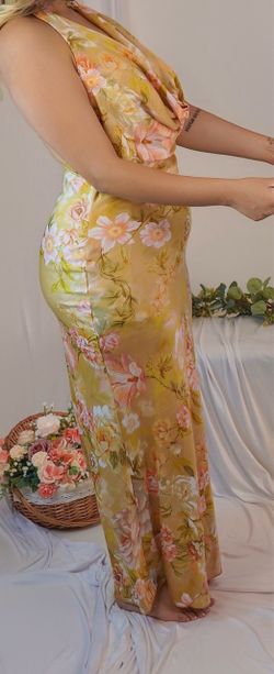 Satin Floral Maxi Dress