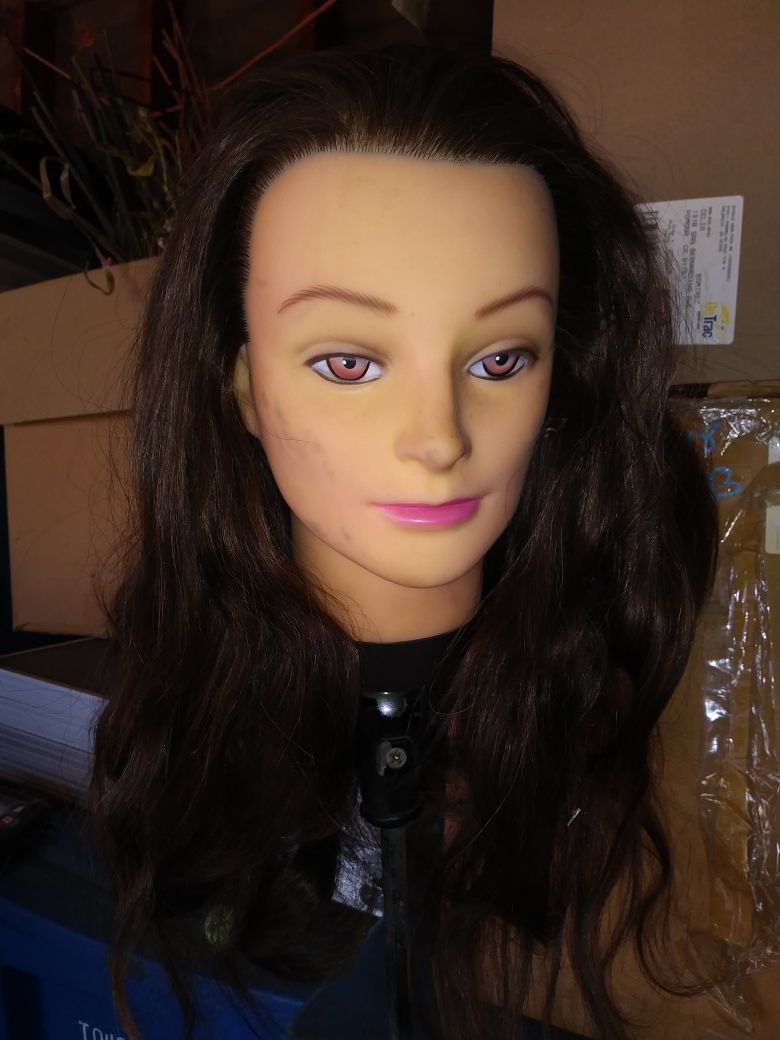 Maniqui cabeza long hair never used