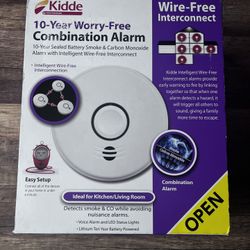 kiddie wireless combo alarm detects smoke and carbon monoxide 