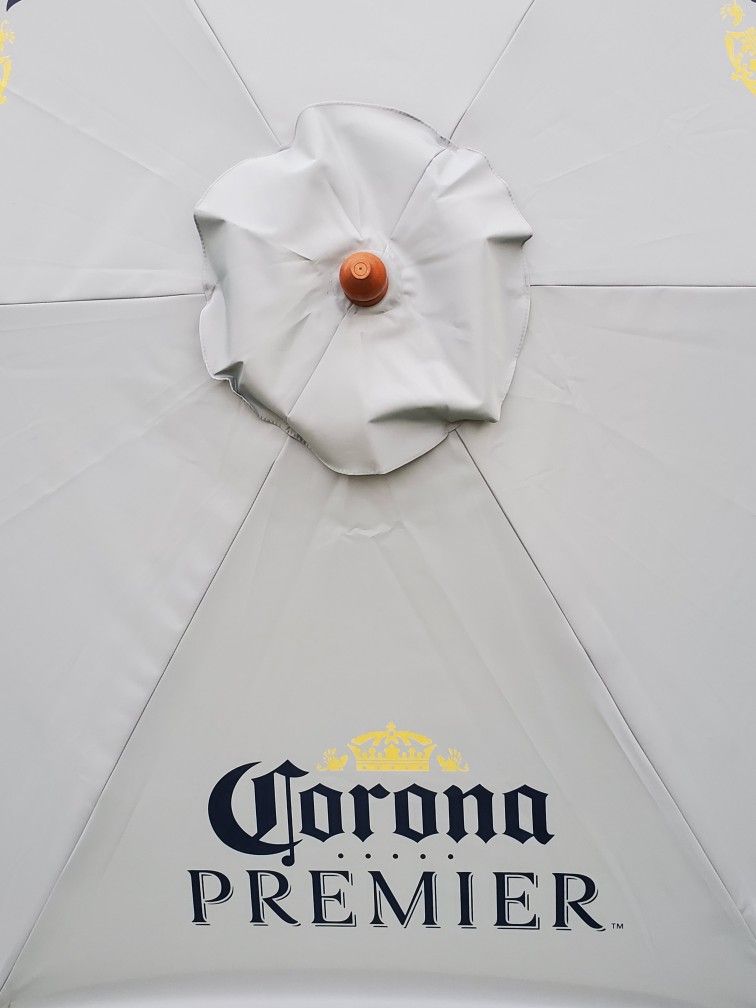 denim blue patio umbrella Denim Blue Crank & Auto Tilt Woven Patio Umbrella with LED Light, 9'