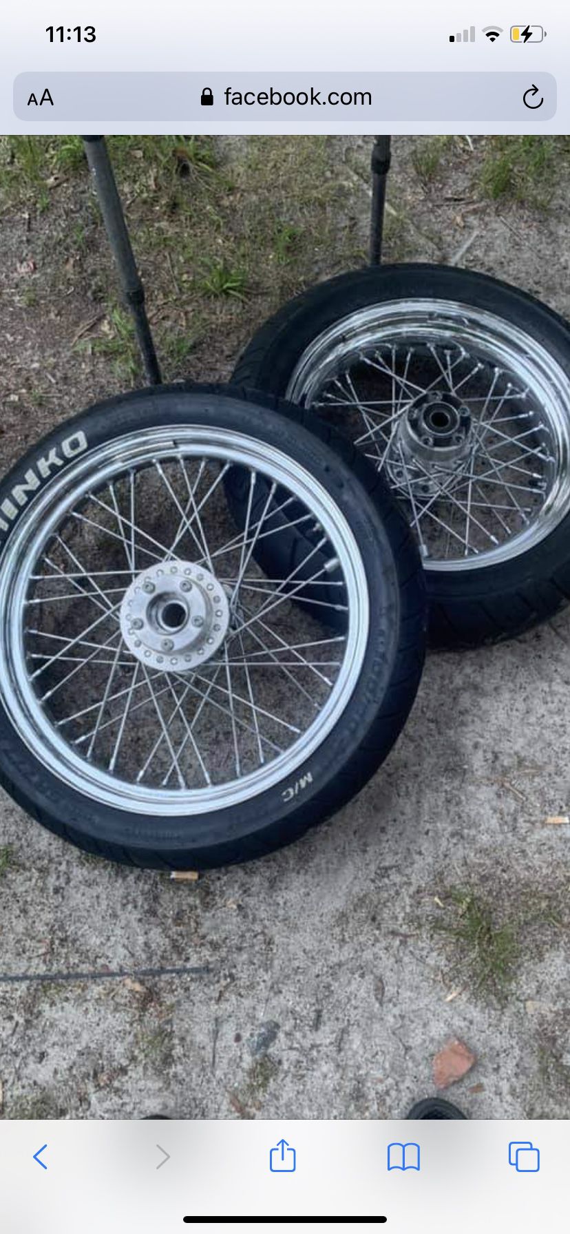 Harley Chrome Spoke Wheels 