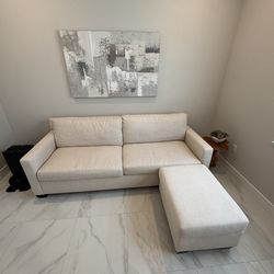 York Pottery Barn Sofa and Ottoman